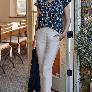 J. Jill Modern Linen-Stretch Ankle Pants size XL NWT